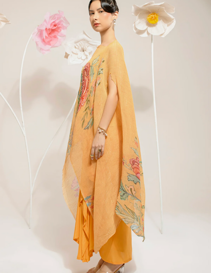 Chrome Yellow Kaftan & Dhoti