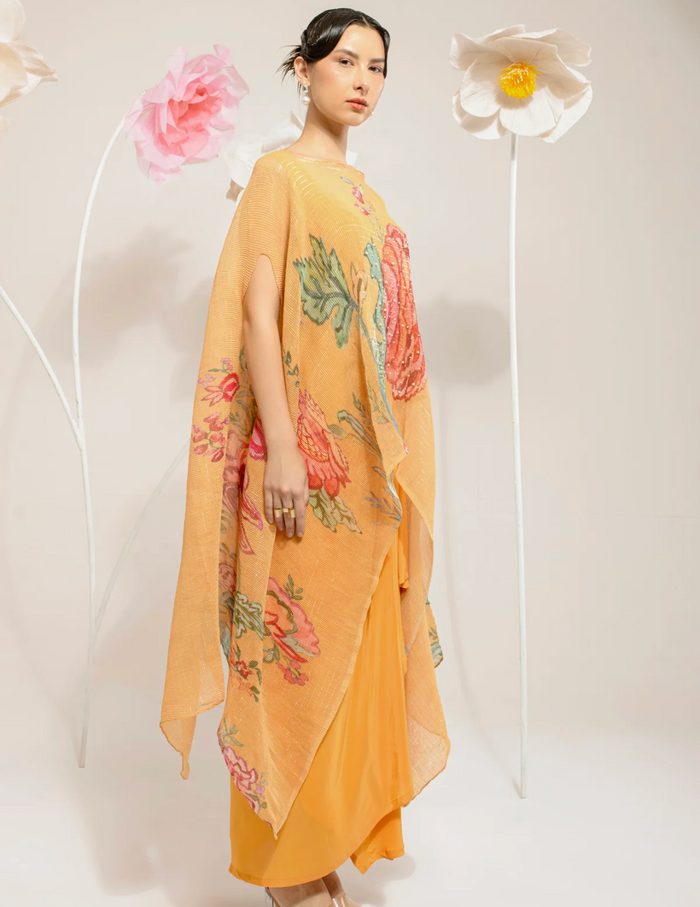 Chrome Yellow Kaftan & Dhoti