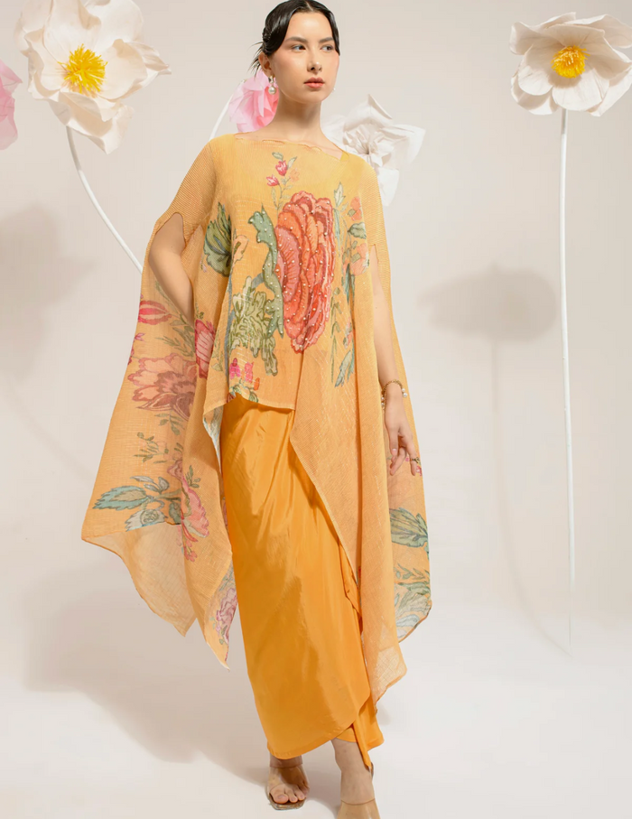 Chrome Yellow Kaftan & Dhoti