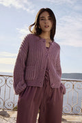 Chunky Mauve Cardie