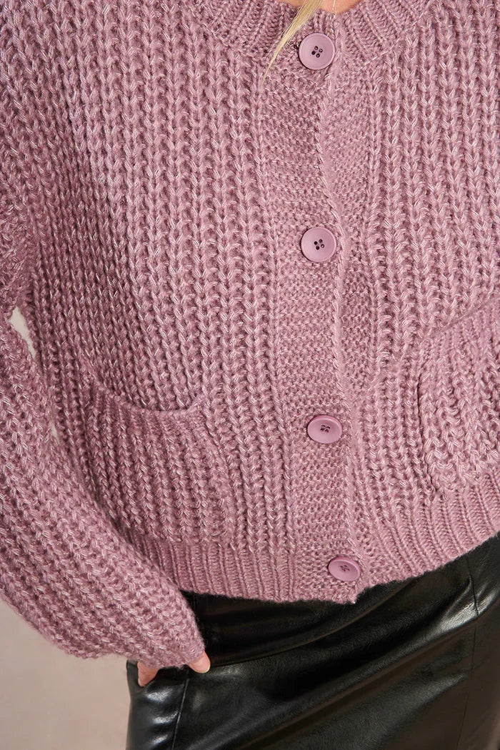 Chunky Mauve Cardie