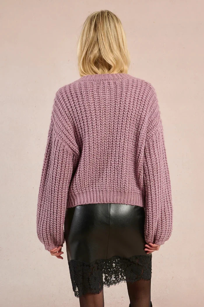 Chunky Mauve Cardie