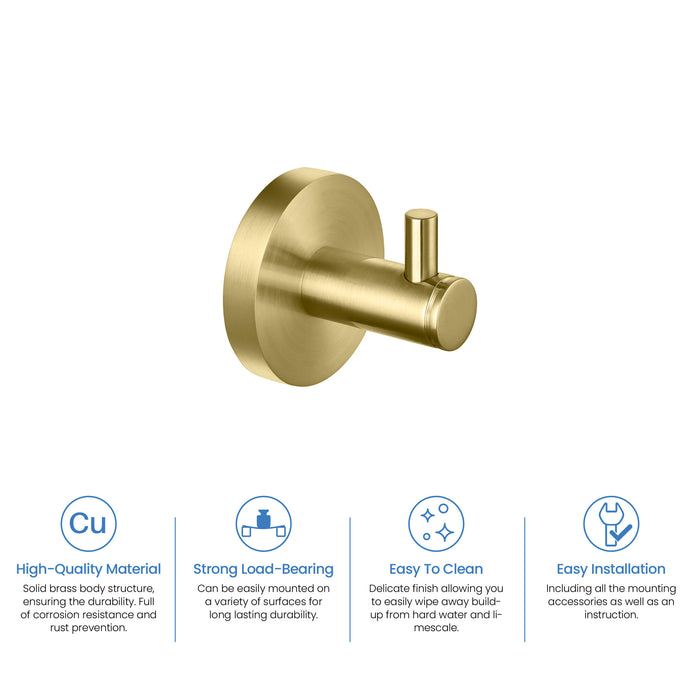 Circular Bathroom Towel & Robe Hook 2-Piece - KBA1401-2PC