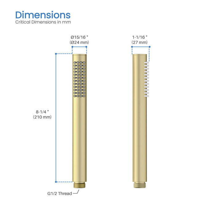 Circular Metal Handheld Shower Head HS102