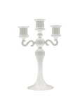 Clear 3-Arm Glass Candelabra