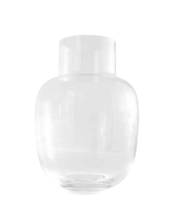 Clear Globe Neck Vase Clear