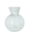 Clear Ribbed Globe Vase
