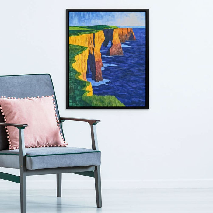 Cliffs of Serenity - Blue Landscapes Canvas Print