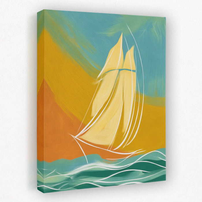 Clipper Ship Gliding canvas wall art