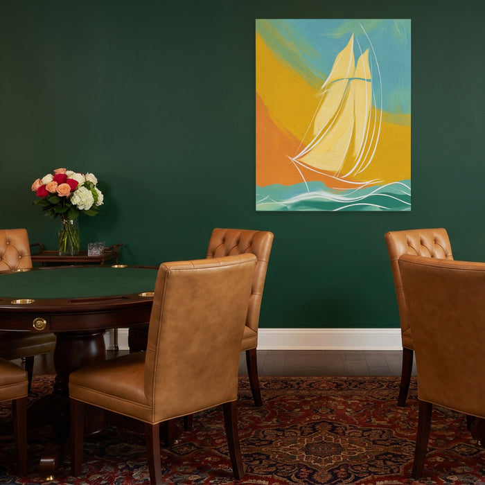 Clipper Ship Gliding canvas wall art, room view