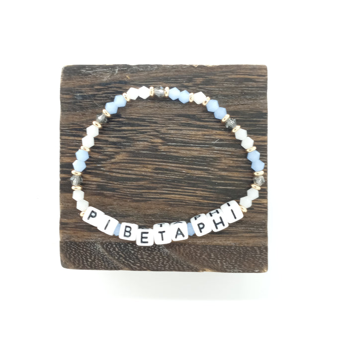 Colored Name Bracelet- Pi Beta Phi