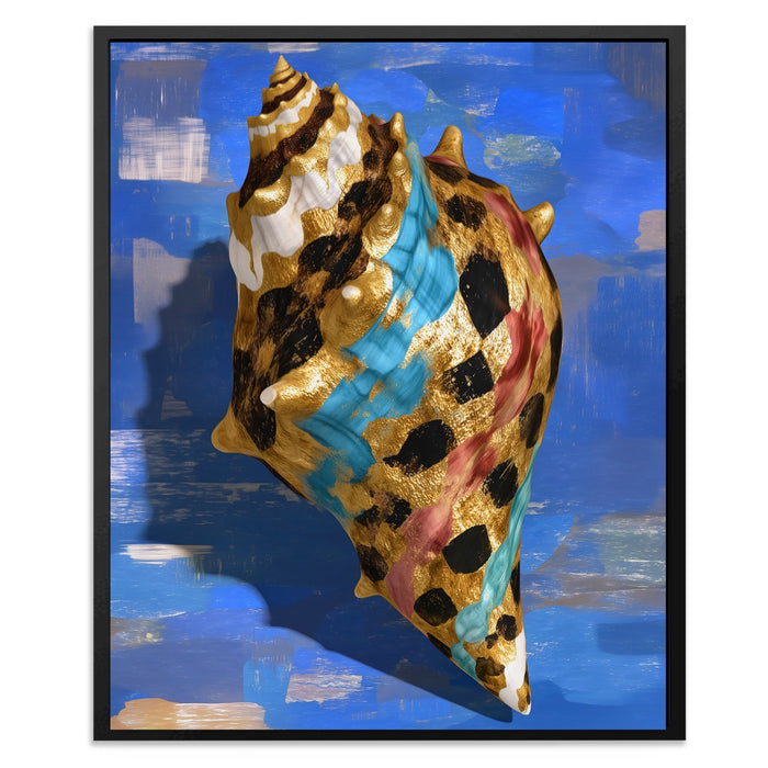 Conch Shell Minimalist canvas wall art, room view
