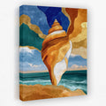 Conch Shell Rising canvas wall art