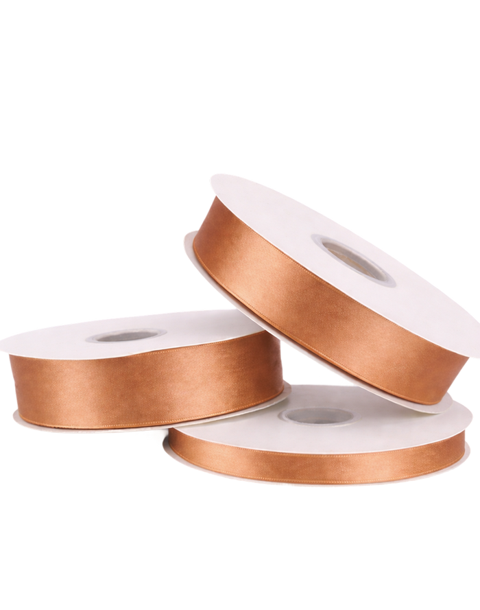 Copper Double Faced Satin Ribbon - 100 Yards 1.5"