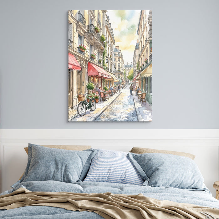 Corner Cafe — corner cafe sq blue bedroom 1port flush print