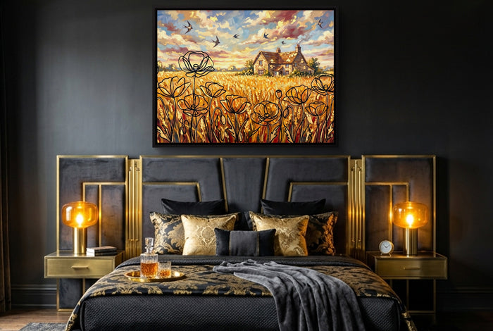 Cornfield Poppies — cornfield poppies bedroom with window 2 1land framed black