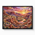Cowboy Canyon Sunset — cowboy canyon sunset white studio framed black