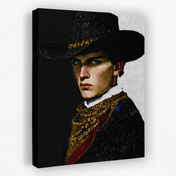 Cowboy Determined Look canvas wall art