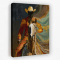 Cowboy Horse Motion canvas wall art