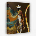Cowboy Lasso Motion canvas wall art