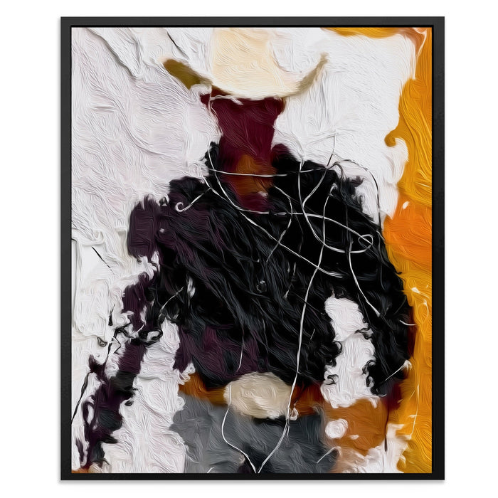 Cowboy Standing Gestural canvas wall art