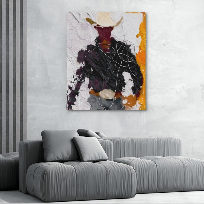 Cowboy Standing Gestural canvas wall art, room view