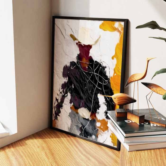 Cowboy Standing Gestural canvas wall art, room view