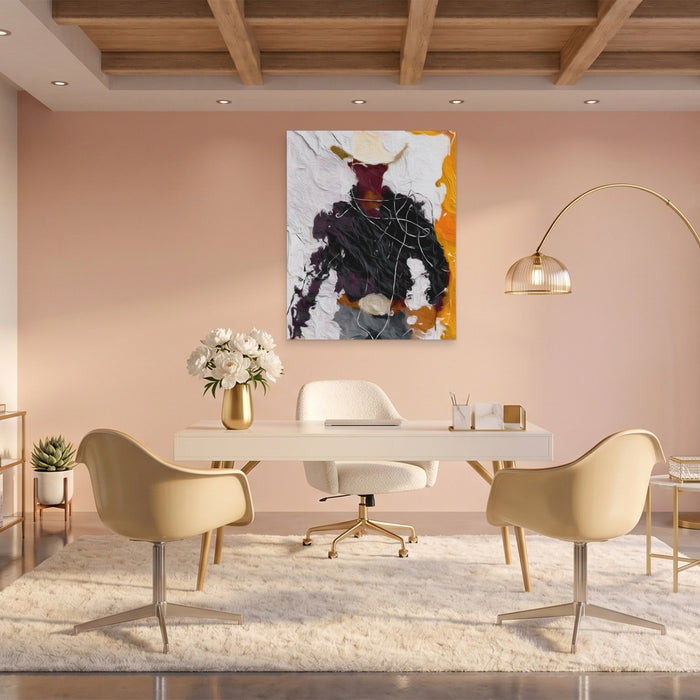 Cowboy Standing Gestural canvas wall art, room view