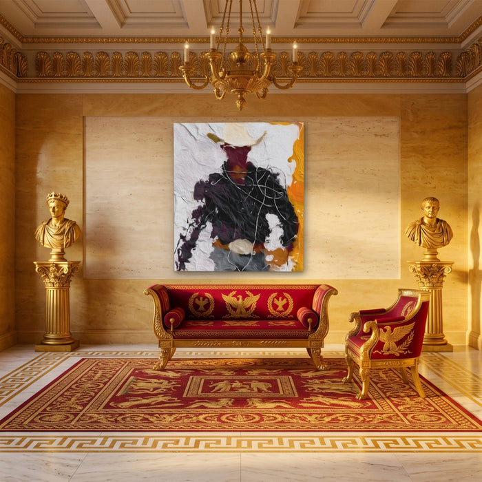 Cowboy Standing Gestural canvas wall art, room view