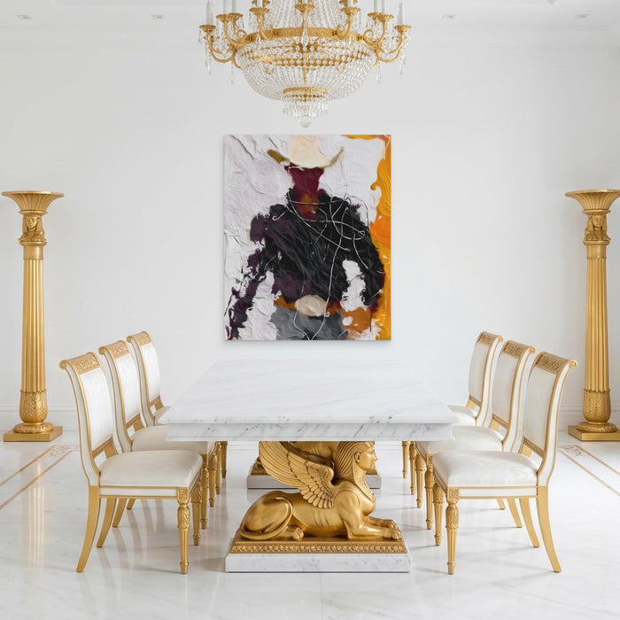Cowboy Standing Gestural canvas wall art, room view