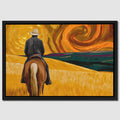 Cowboy Starry Pasture canvas wall art