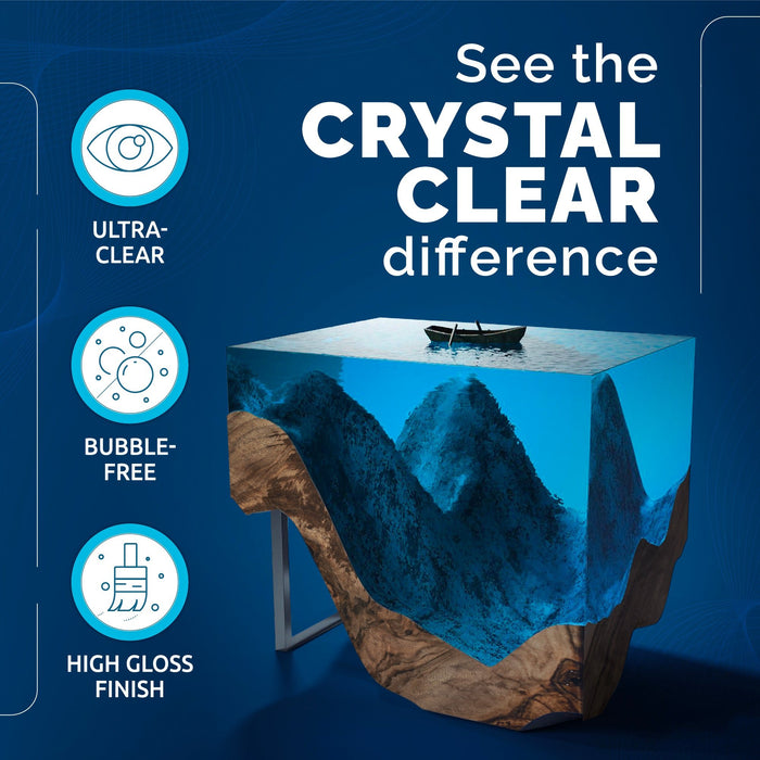 Clear deep casting resin for thick epoxy pours and creative projects