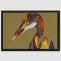 Crane Bronze Geometric canvas wall art