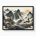 Crane Mountain Sunrise — crane mountain sunrise white studio framed black