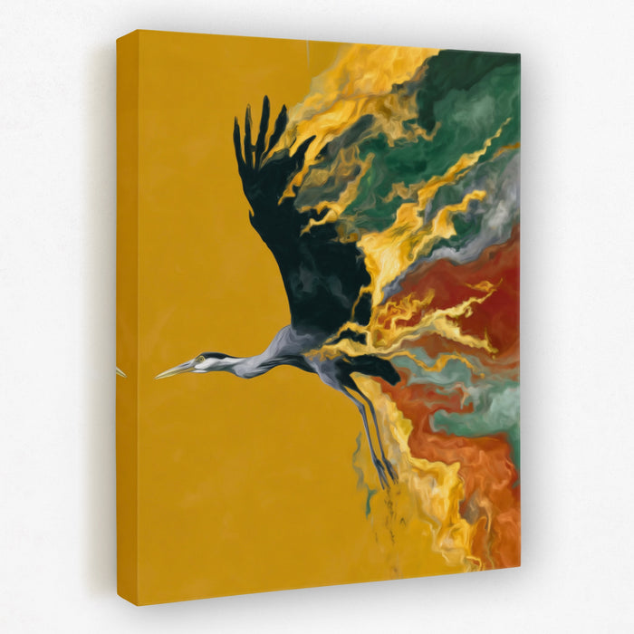 Crane Sandstorm canvas wall art