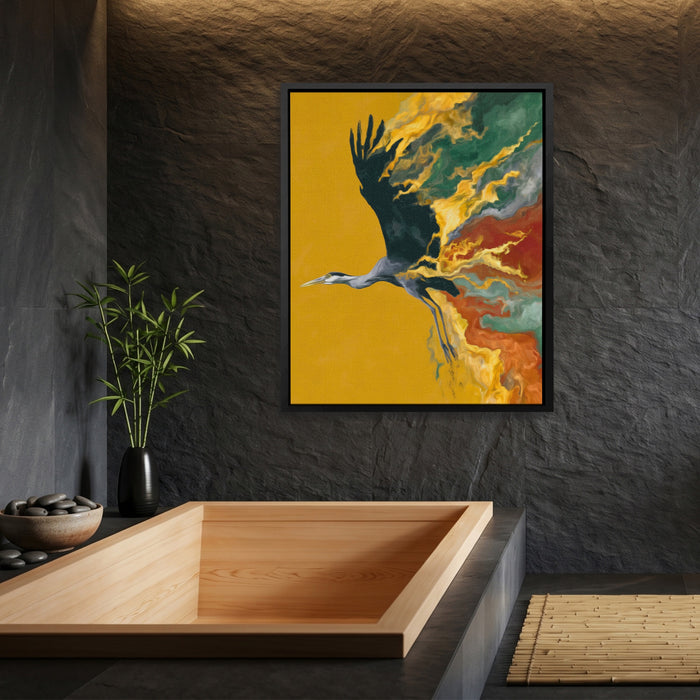 Crane Sandstorm canvas wall art, room view