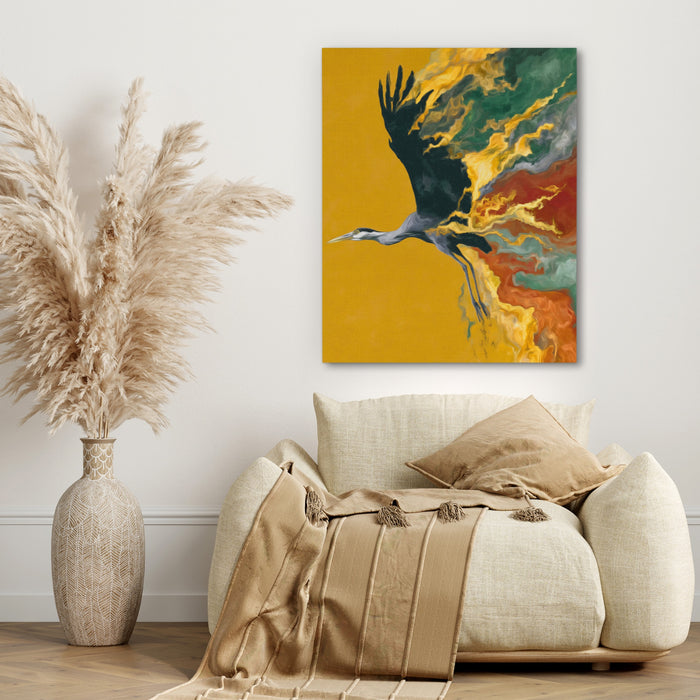 Crane Sandstorm canvas wall art, room view