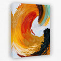 Crimson Spiral Calligraphy canvas wall art