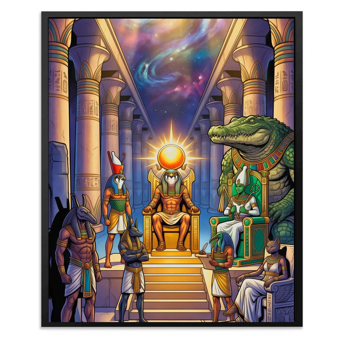 Crocodile Divine Assembly canvas wall art, room view