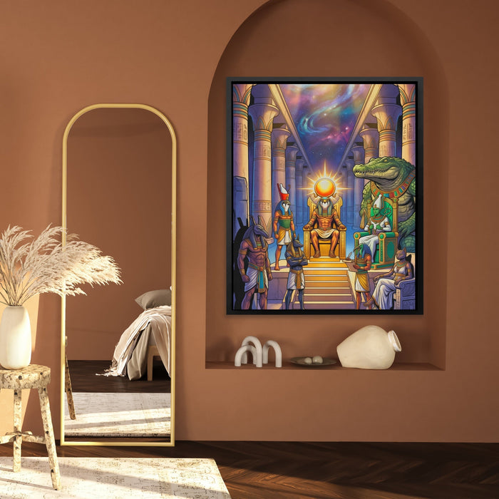 Crocodile Divine Assembly canvas wall art, room view