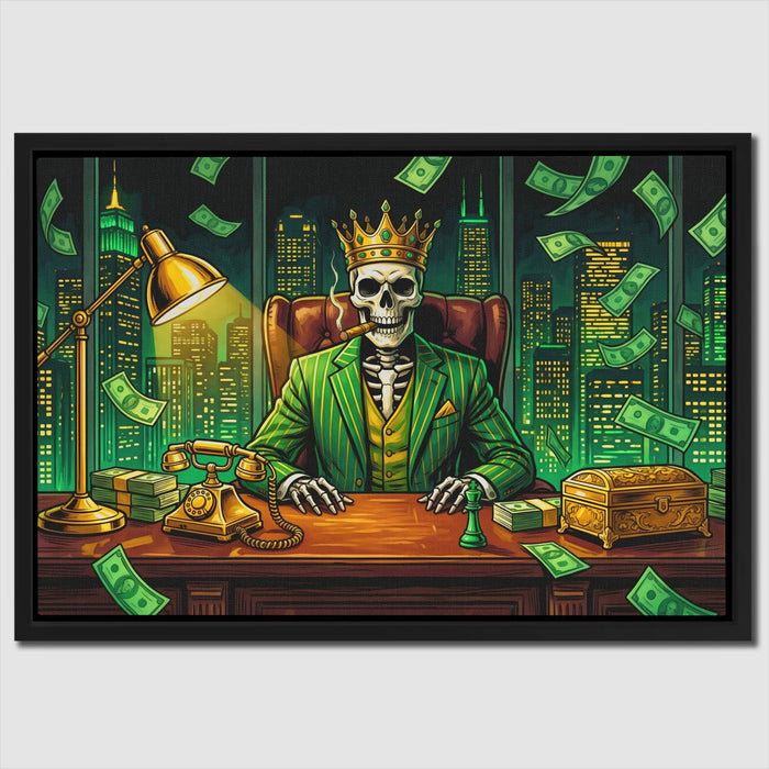 Crown Bones Empire canvas wall art, room view