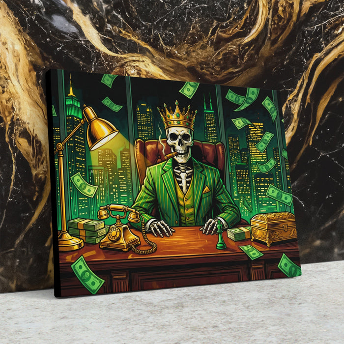 Crown Bones Empire canvas wall art, room view