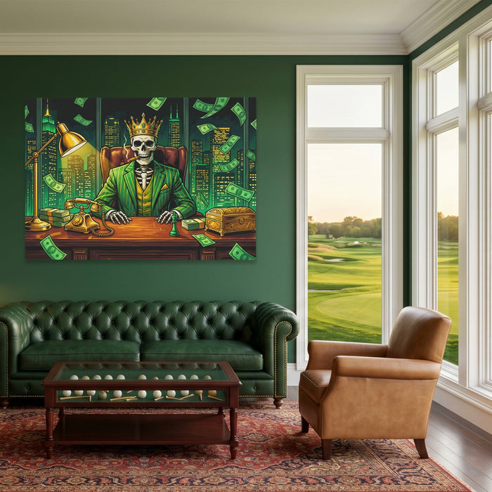 Crown Bones Empire canvas wall art, room view