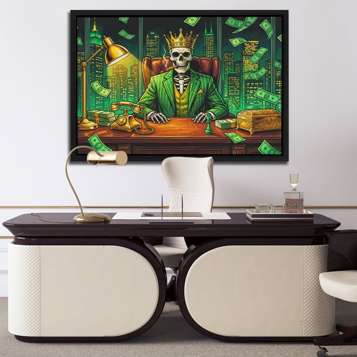 Crown Bones Empire canvas wall art, room view