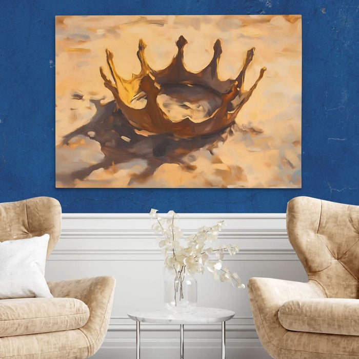 Crown in the Sand - Earth Tones Wall Art for Home Office