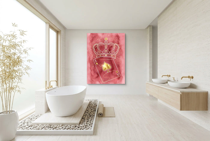 Crown Over Spades - Luxury Wall Art