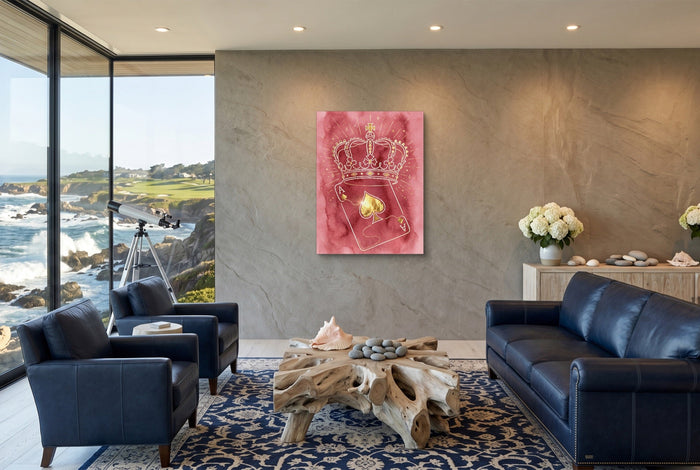 Crown Over Spades - Luxury Wall Art