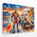 Crowned Racer Blaze canvas wall art