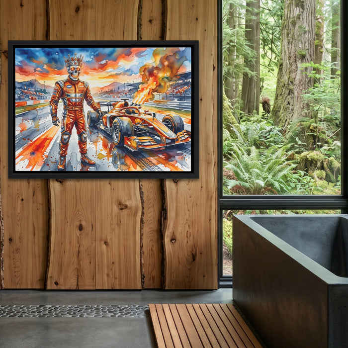 Crowned Racer Blaze canvas wall art, room view