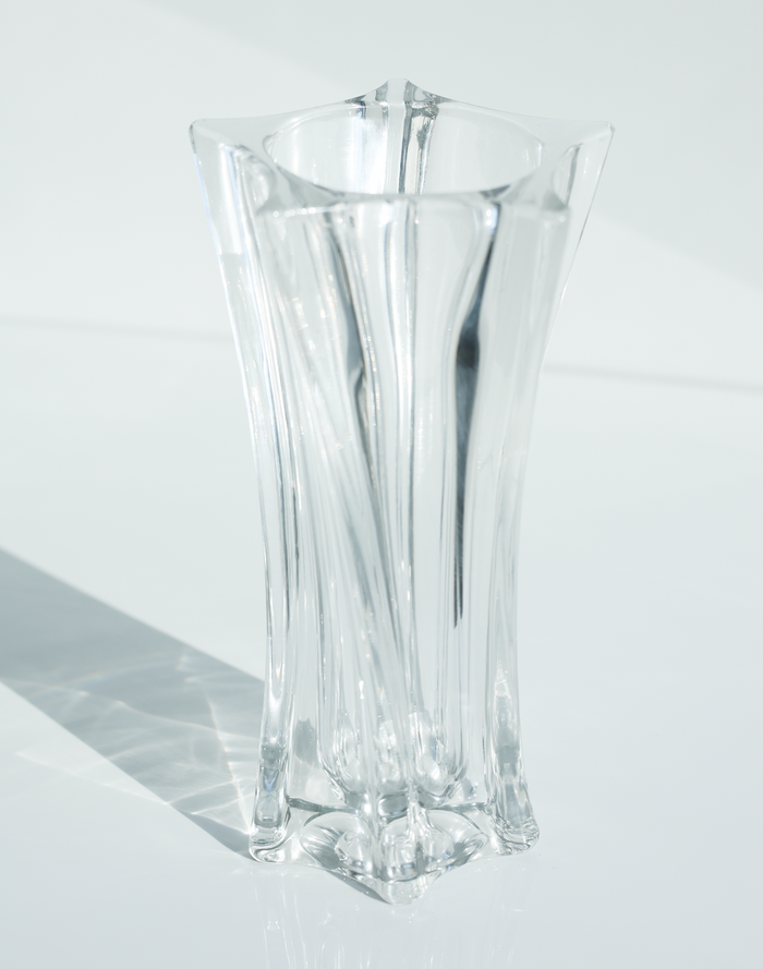 Crystal Swirl Vase Clear